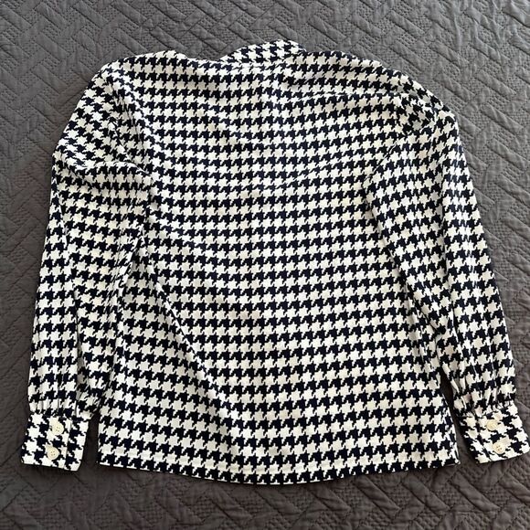 Liz Claiborne Collection Polyester Long Sleeve Collarless Button Down Blouse 8 - Picture 2 of 5